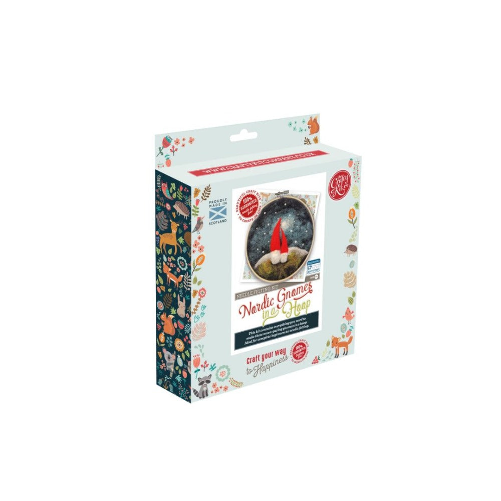 Nordic Gnomes in a Hoop Needle Felting Kit