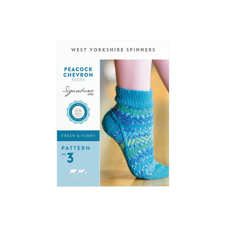Peacock Chevron Socks Knitting Pattern