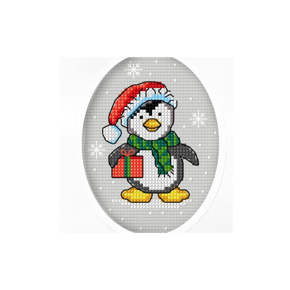 Penguin Cross Stitch Card