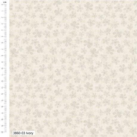 Textured fabric swatch with a subtle pattern on a light beige background