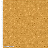 Mustard yellow fabric with subtle pattern and measurement scale on the side