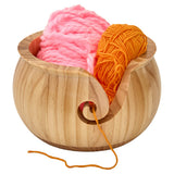 Pine Wood Varnished Yarn Bowl