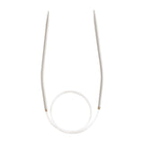 White circular knitting needle on a white background