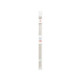 A pair of silver metal knitting needles in a white cardboard and plastic retail package, shown vertically against a plain white background.