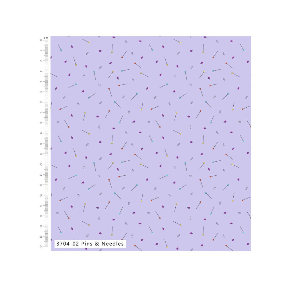 Procraftination Pins and Needles Cotton Fabric