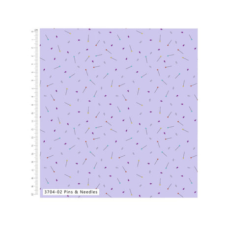 Procraftination Pins and Needles Cotton Fabric