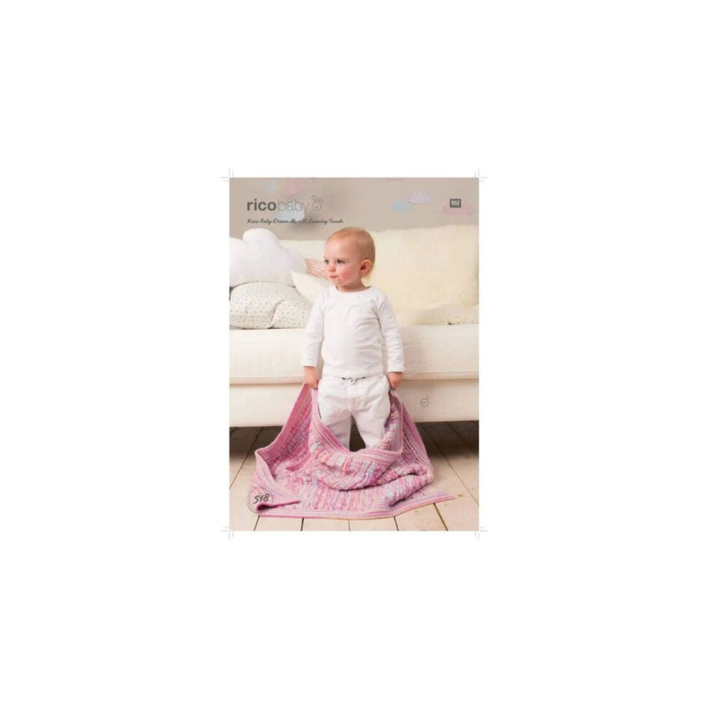 Rico Baby Blanket Knitting Pattern 518