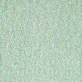A close-up of a heathered knit fabric texture in a soft mint green and pale blue colorway.