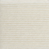 A close-up texture shot of cream-colored yarn wound horizontally, showing the fine twisted strands and soft, warm off-white color.