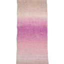 A knit scarf featuring a vertical ombre gradient transitioning from beige at the top, through pink, to a soft peach-pink at the bottom, shown against a plain white background.