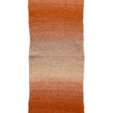 A vertical rectangular knit fabric swatch with a gradient color transition from orange at the top and bottom to a light beige in the middle, shown on a plain white background.