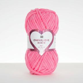 Rico Creative Chenillove Neon Yarn - Anti Shed Chenille perfect for Crochet