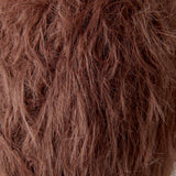 Close-up texture of shaggy, wavy hair in a warm medium brown color.