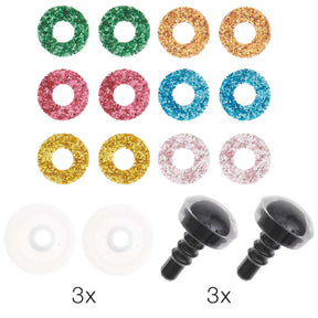 Rico Glitter Safety Eyes 9 mm