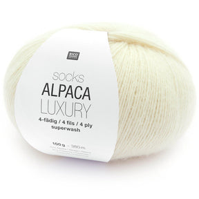 Rico Socks Alpaca Luxury 4 Ply Yarn Cream
