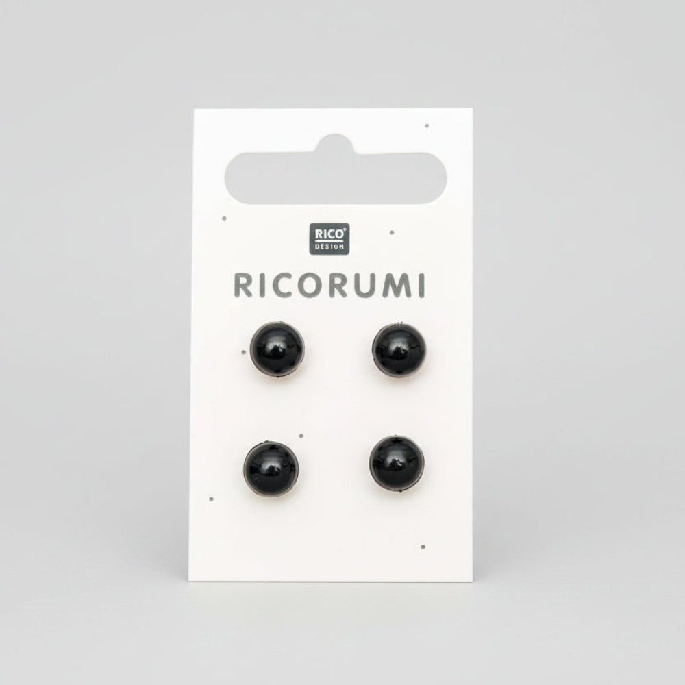 Ricorumi Brown Button Eyes 8.5 mm