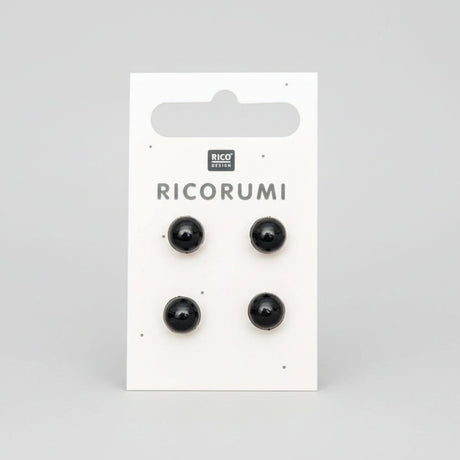 Ricorumi Brown Button Eyes 8.5 mm