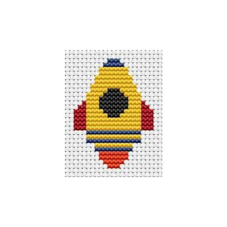 Fat Cat Easy Peasy Rocket Cross Stitch Kit