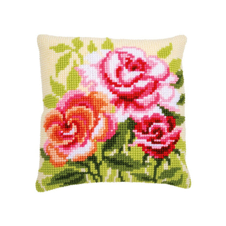 Roses Cross Stitch Cushion Kit