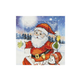 Santa Claus Christmas Cross Stitch Card