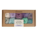 Box of Stone Washed Colour Pack Chakras yarn with visible brand name on a white background