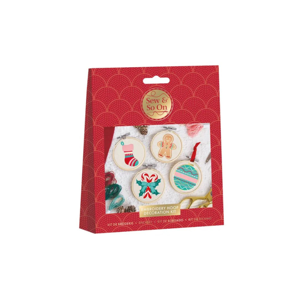 Sew and So on Deck the Halls Embroidery Hoop Decoration Kit
