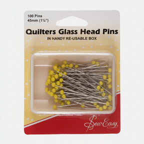 Sew Easy Quilters Glass Head Pins