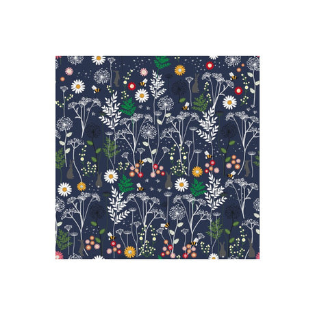 Sewing Sanctury Chanting Meadow Navy Cotton Fabric
