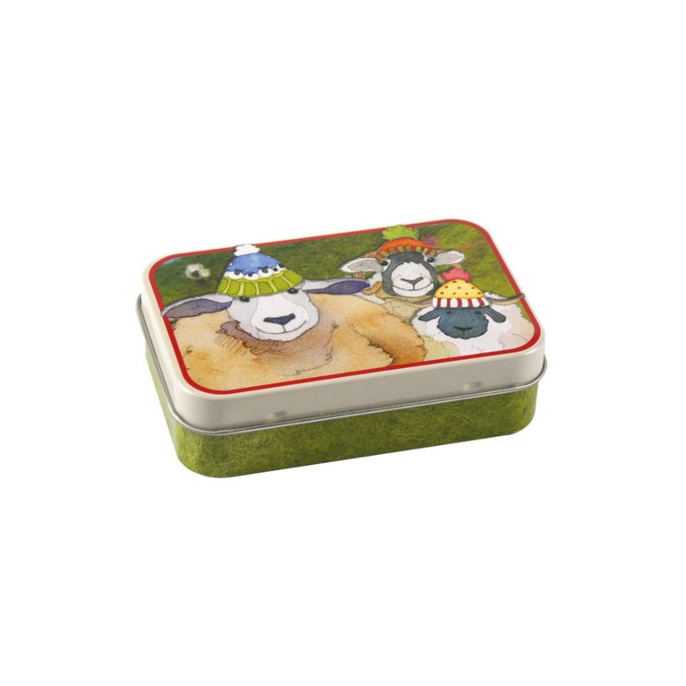 Emma Ball Sheep in Hats Mini Rectangular Tin