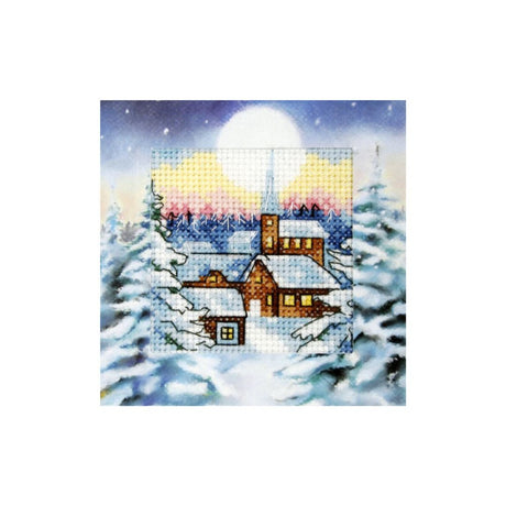 Silent Night Christmas Cross Stitch Card
