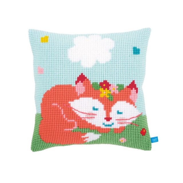 Sleeping Fox Cushion Cross Stitch Kit