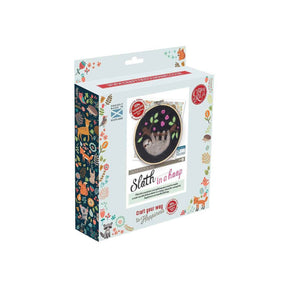 Sloth in a Hoop Needle Felting Kit