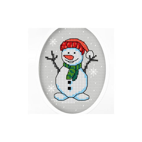 Snowman Cross Stitch Card