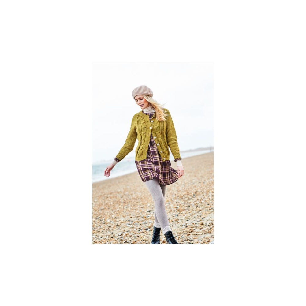 Stylecraft Aran Cardigan with Pockets Knitting Pattern 9871