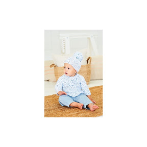 Stylecraft Baby Crochet Sweater, Hat and Blanket Pattern 10205