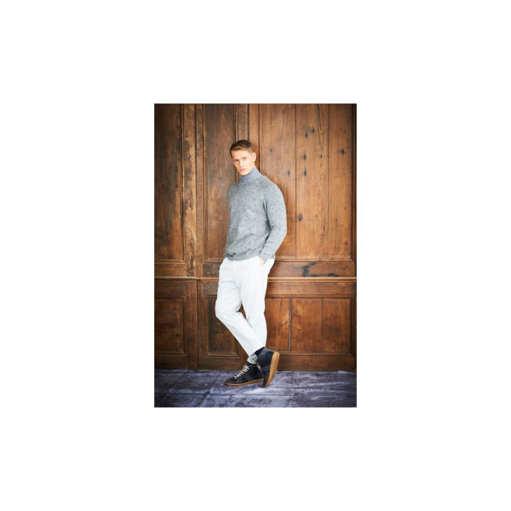 Stylecraft Crew Neck Mens Sweater Knitting Pattern 9653