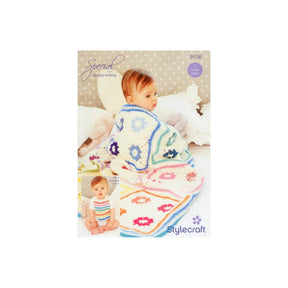 Stylecraft Crochet Baby Blanket Pattern 9156