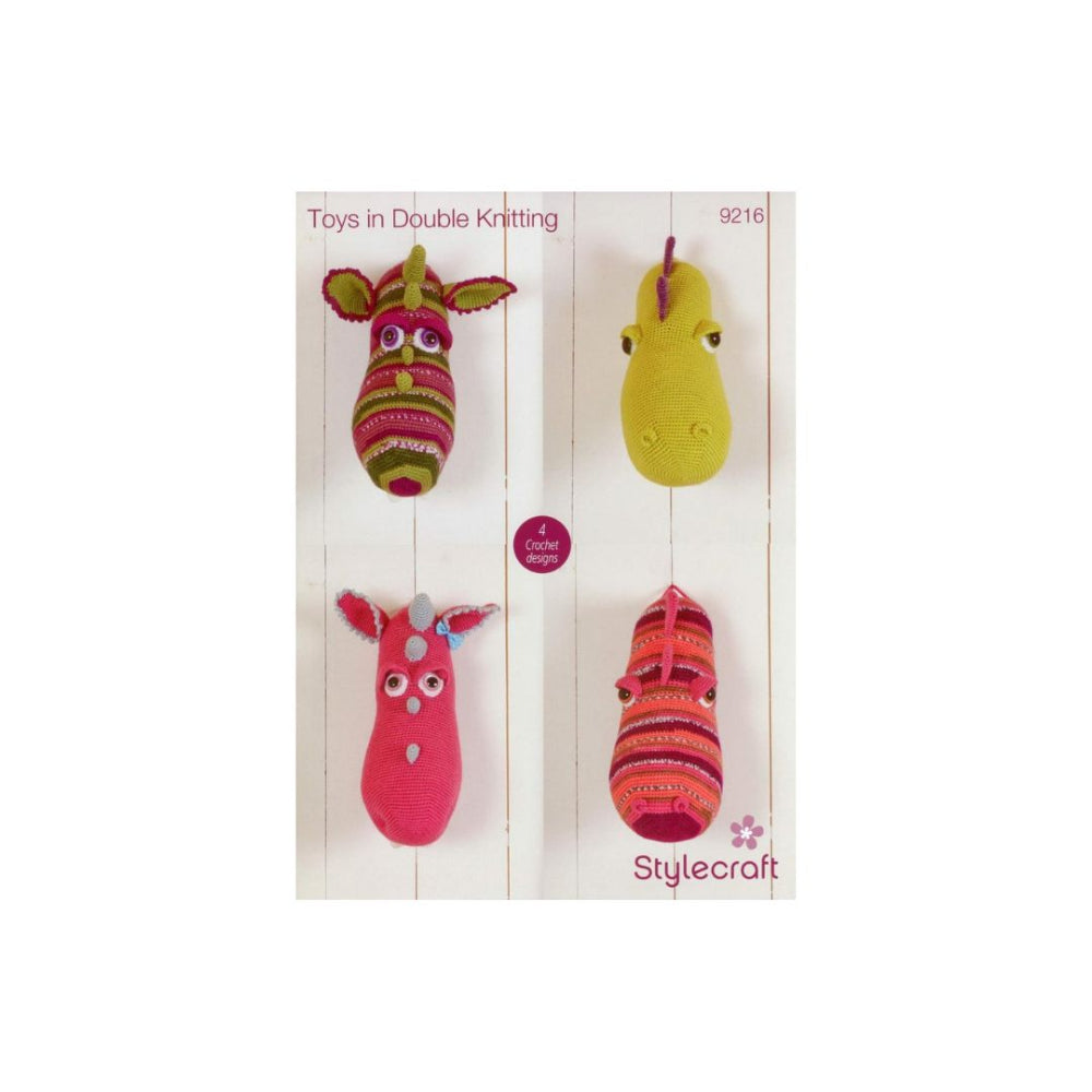 Stylecraft Dragon and Dinosaur Head Crochet Pattern 9216