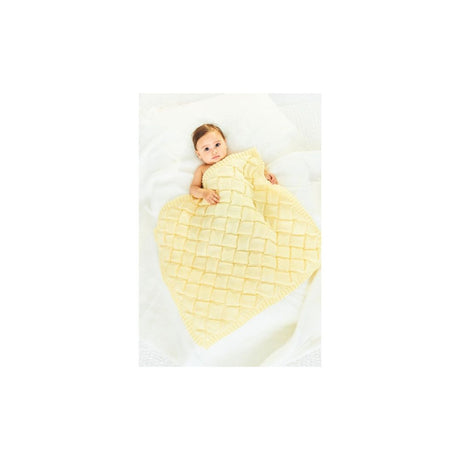 Stylecraft Entrelac Baby Blanket Knitting Pattern 10162