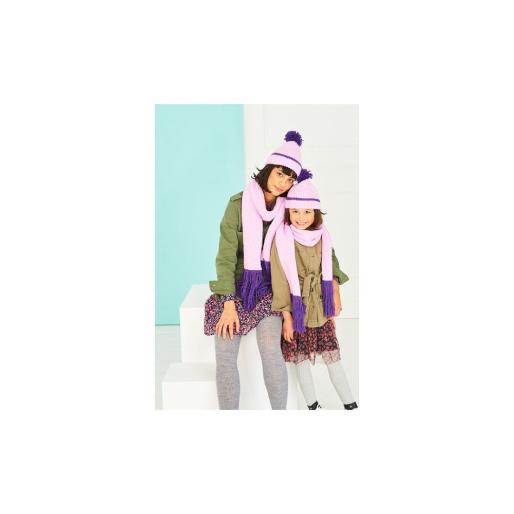 Stylecraft Hat and Scarf Knitting Pattern 9765