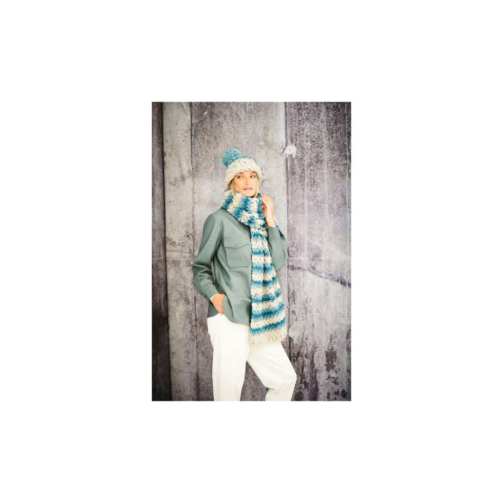 Stylecraft Hat and Scarf Super Chunky Knitting Pattern 9805