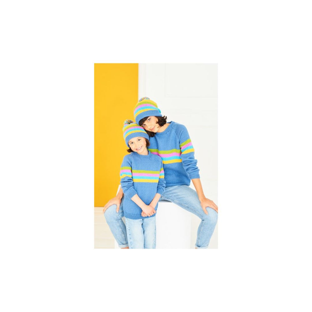 Stylecraft Hat and Sweater DK Knitting Pattern 9762