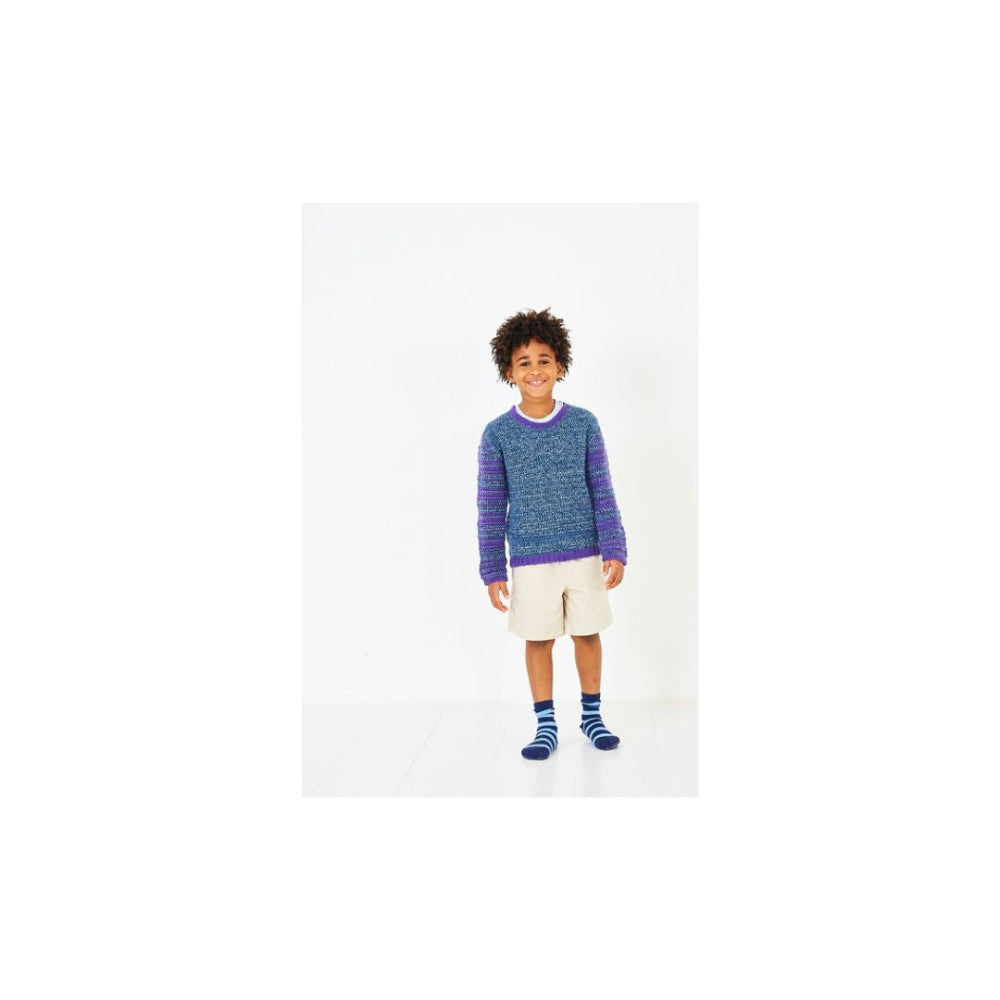 Stylecraft Kids Crochet Sweater Pattern 10225