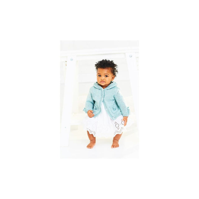 Stylecraft Kids Flower Jacket Knitting Pattern 9996