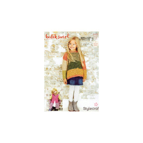 Stylecraft Kids Lace Cardigan and Sweater Knitting Pattern 9485