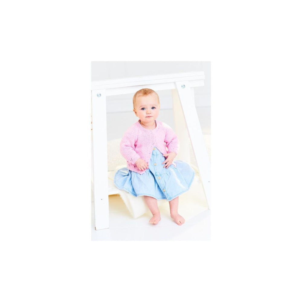 Stylecraft Kids Round Neck Cardigan Knitting Pattern 9997