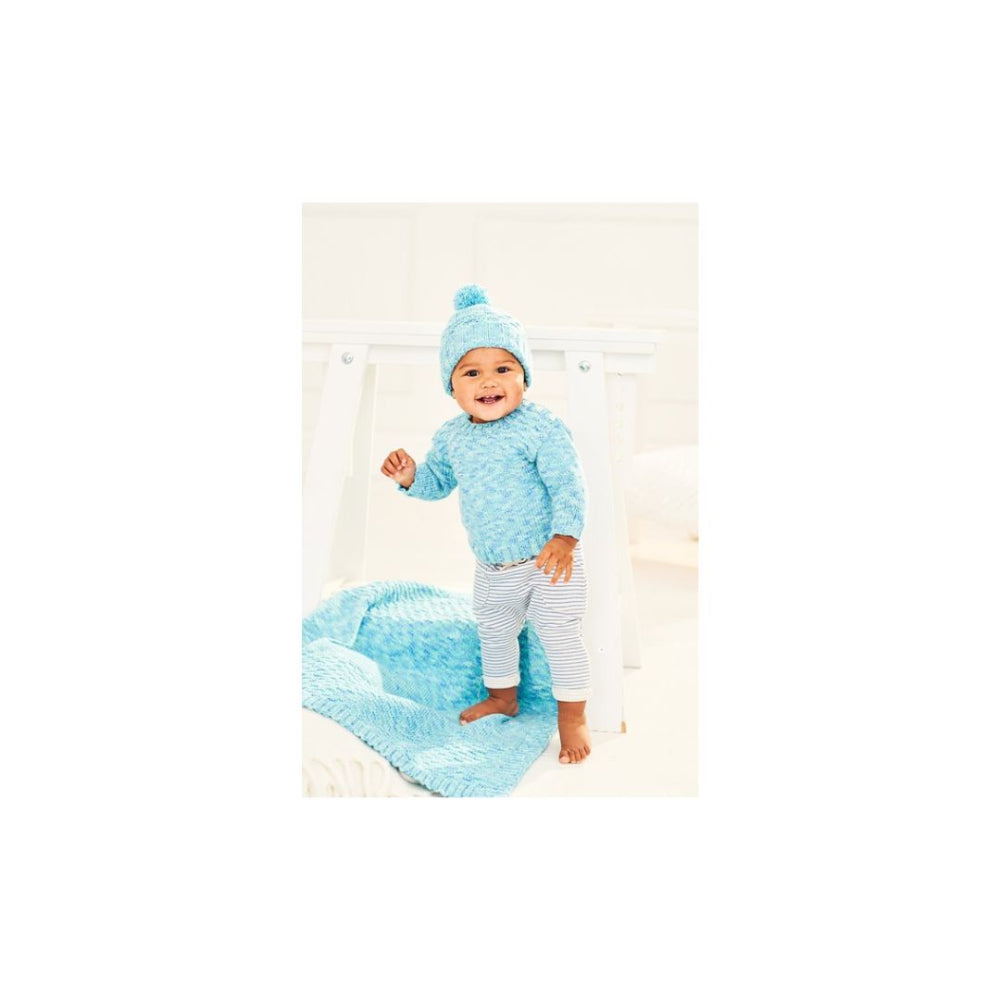 Stylecraft Kids Sweater and Hat DK Knitting Pattern 9898