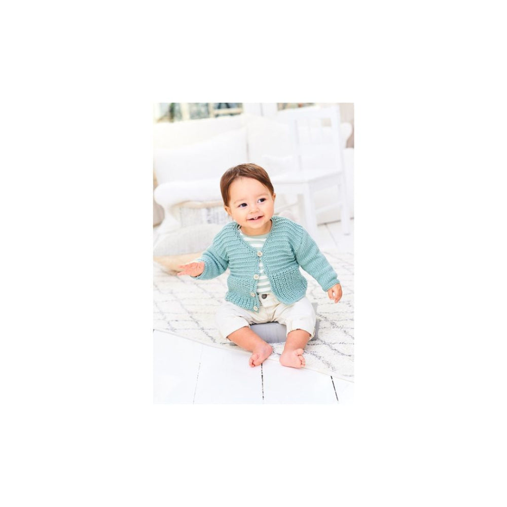 Stylecraft Kids V Neck DK Cardigan Knitting Pattern 9978