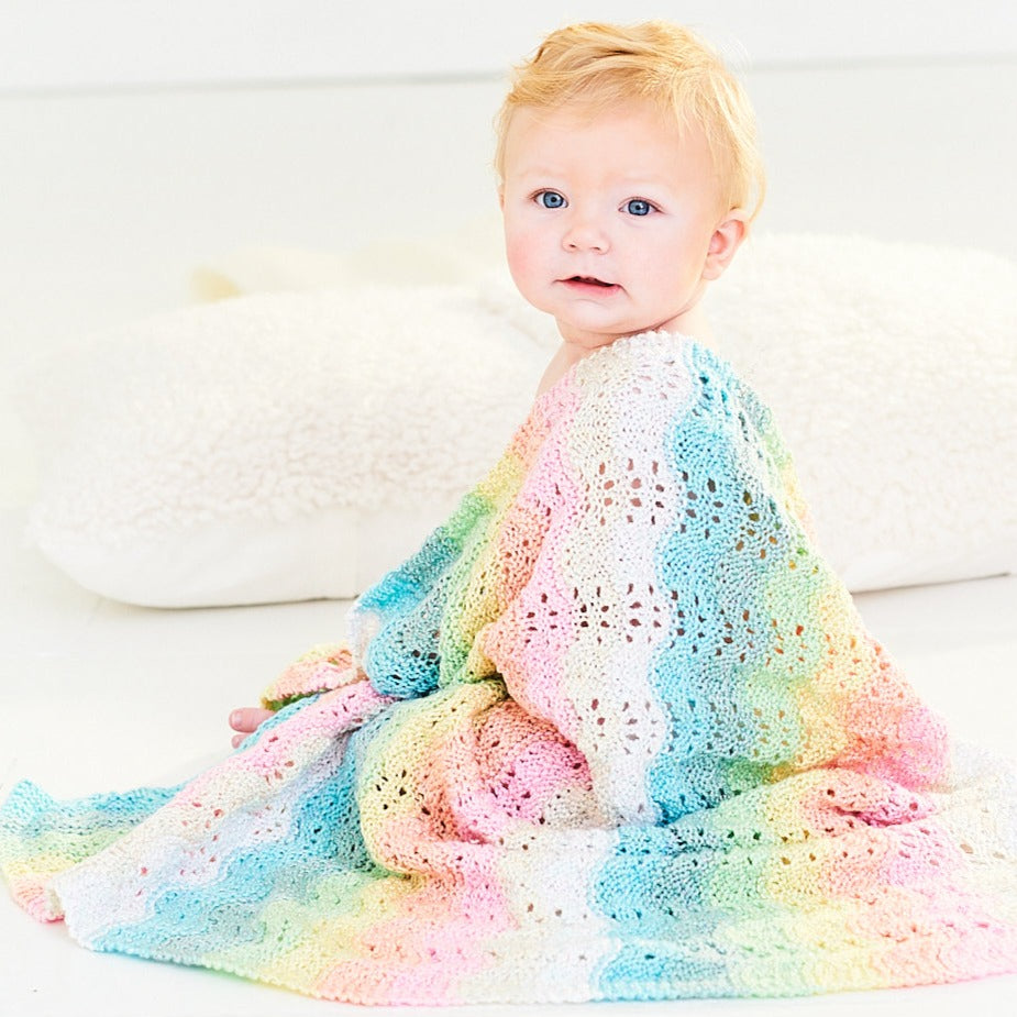 Stylecraft Baby Blanket DK Knitting Pattern 9995