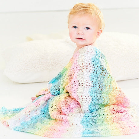 Stylecraft Baby Blanket DK Knitting Pattern 9995